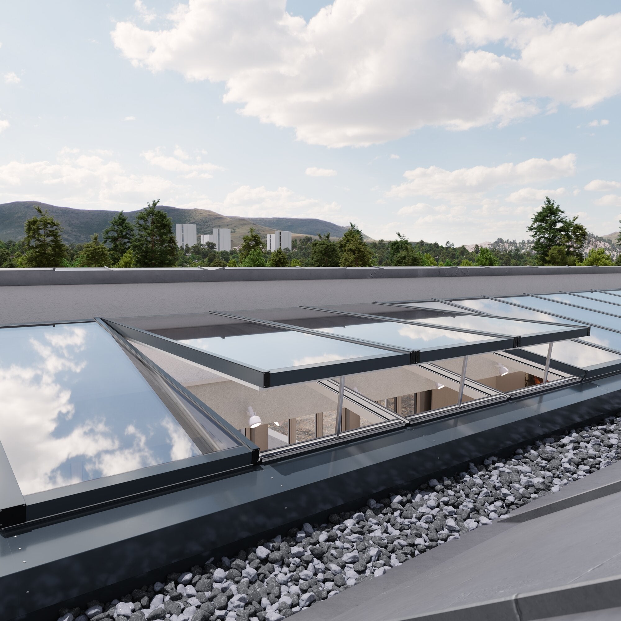 Lamilux MS78 Modular Glass Skylight